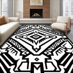 Tribal 2-tone geometric diamond pattern Rug