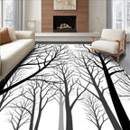 Bare Trees Silhouette Pattern Design Rug