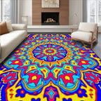 Vibrant Mandala Floral Pattern Rug