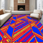 Bold Geometric Stripe And Shape Rug