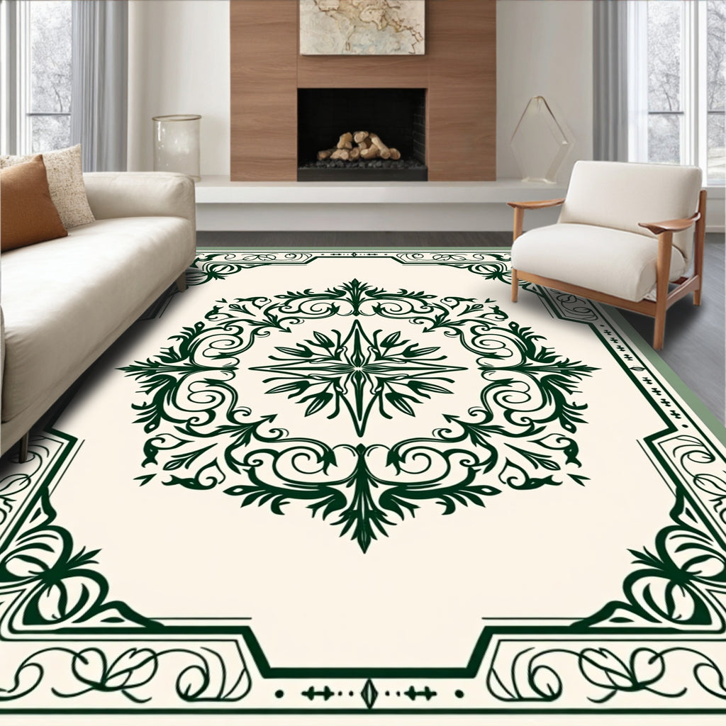 Ornate Floral Medallion Pattern Rug