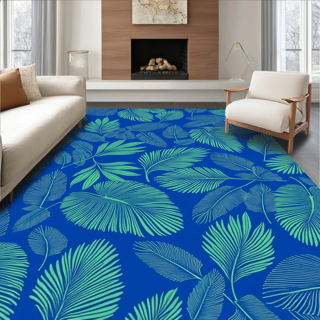 Lush Emerald Leafy Canopy Rug