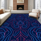 Abstract Swirling Lines Pattern Design Rug