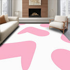 Pink Abstract Organic Shapes Rug