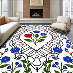 Vibrant Floral Arch Pattern Rug