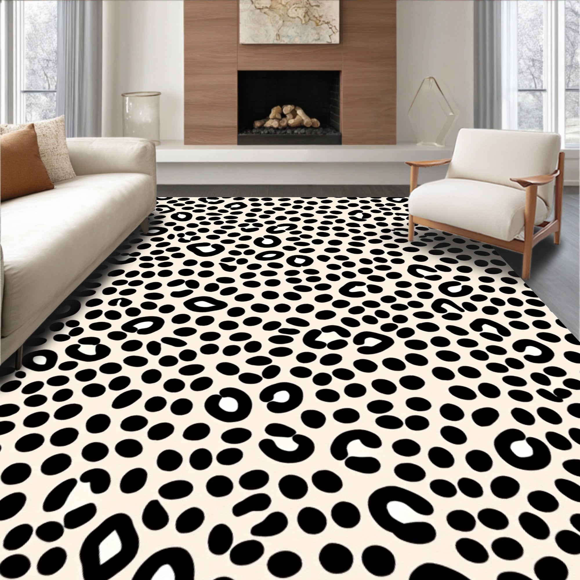 Cheetah Spots Pattern Rug