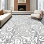 Abstract Swirl Line Art Design Rug