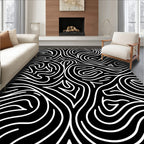 Bold Abstract Swirl Pattern Rug
