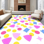 Playful Pastel Shapes Pattern Rug