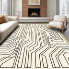 Abstract Circuit Board Linear Pattern Rug