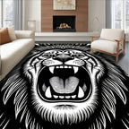 Bold Lion Roar Graphic Rug
