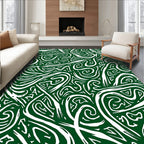 Abstract Swirls Triangle Pattern Rug