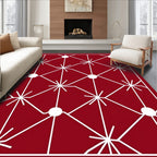 Modern Geometric Starburst Lattice Design Rug