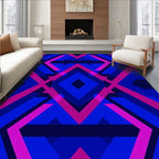 Bold Geometric Diamond Pattern Rug