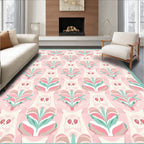 Art Deco Owl Floral Pattern Rug