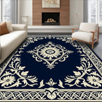 Classic Floral Border With Central Medallion Rug