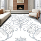 Elegant Floral Scrollwork Pattern Rug
