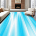 Abstract Vertical Blue Strokes Rug