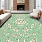 Vintage Ornamental Scrollwork Mandala Design Rug