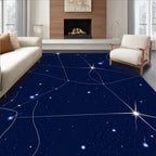 Celestial Shooting Stars Pattern Rug