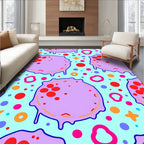 Whimsical Blob Dot Pattern Rug