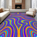 Vibrant Swirl Patterned Psychedelic Rug