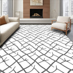 Rustic Hand Drawn Geometric Pattern Rug