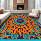Vibrant Mandala Floral Medallion Design Rug