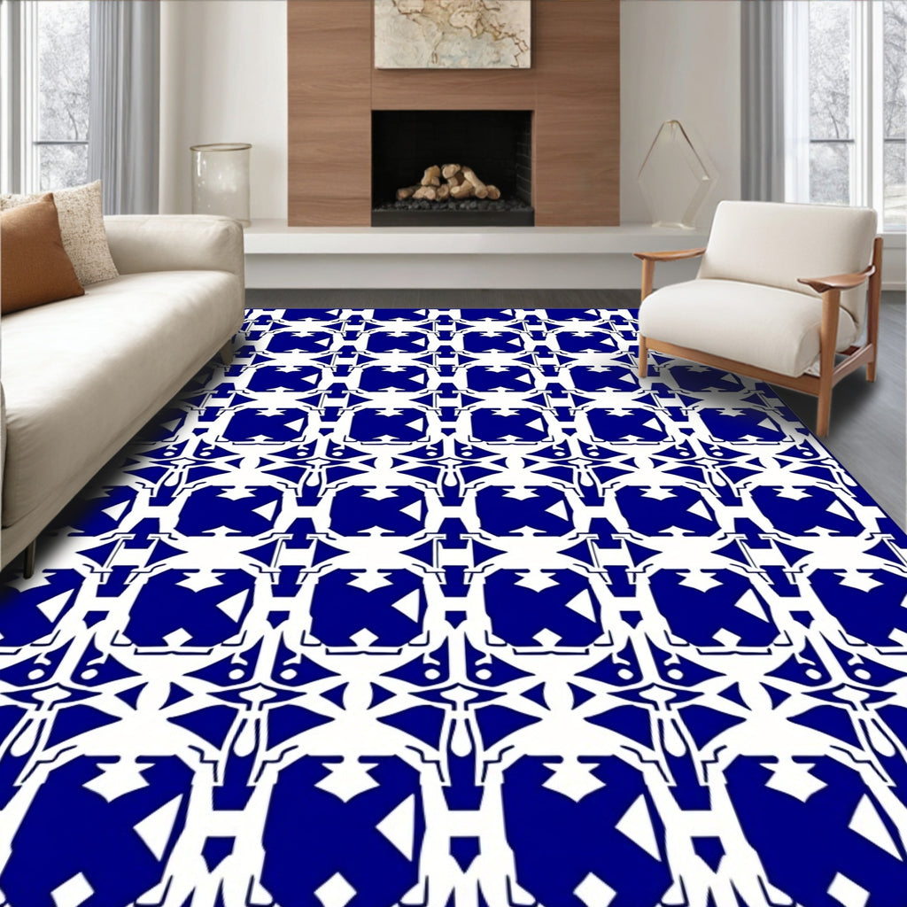Modern Abstract Geometric Collage Rug