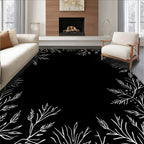 Botanical Vines Stars Border Design Rug
