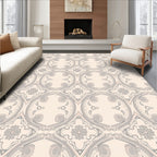 Vintage Floral Oval Pattern Rug