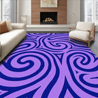 Lavender And Blue Swirl Rug