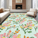 Delicate Floral Pattern With Pastel Hues Rug