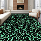Intricate Floral Swirl Pattern Rug