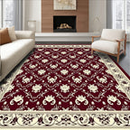 Ornate Damask Style Floral Pattern Rug