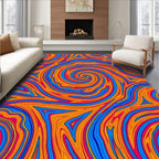 Vibrant Swirl Color Flow Design Rug