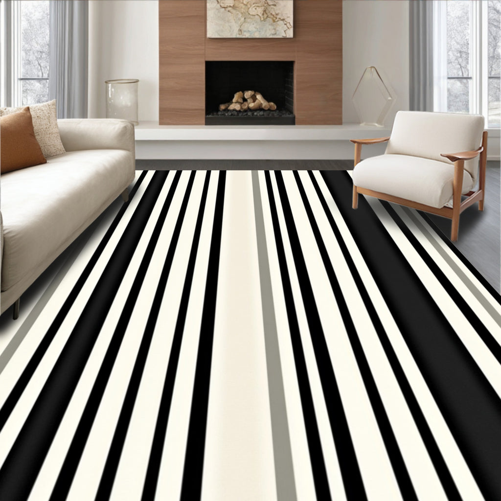 Bold Stripe Graphic Pattern Rug