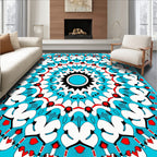 Bright Geometric Mandala Pattern Rug