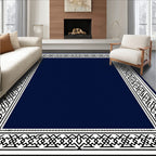 Intricate Geometric Patterned Border Design Rug