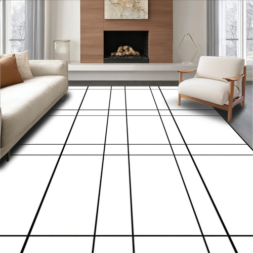 Abstract Grid Pattern Design Rug