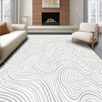 Enigmatic Swirls Abstract Pattern Rug