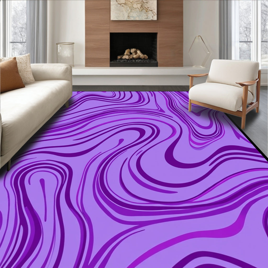 Amethyst Swirl Pattern Rug