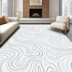 Abstract Swirl Lines Design Rug