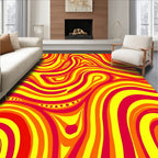 Vibrant Swirl Psychedelic Pattern Rug