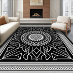 Geometric Sunburst Pattern Rug