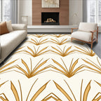 Amber Sunburst Symmetric Pattern Design Rug