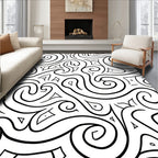 Abstract Swirls And Shapes Rug