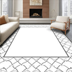 Geometric Chain Link Pattern Rug