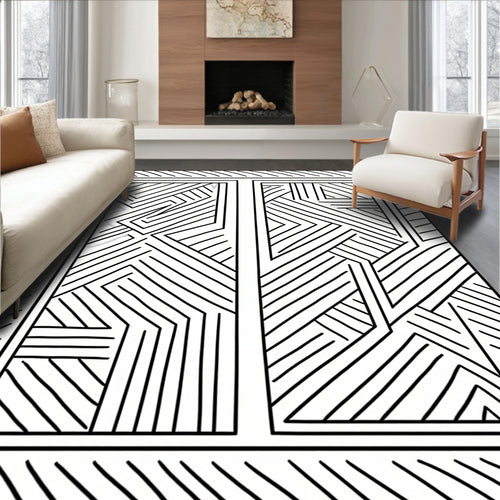 Abstract Geometric Linear Design Rug