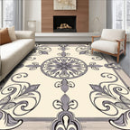 Vintage Floral Scrollwork Design Rug